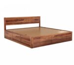 FrontWood Solid Sheesham Wood Double Bed With Storage - Image 6