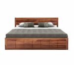FrontWood Solid Sheesham Wood Double Bed With Storage - Image 8