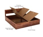 FrontWood Solid Sheesham Wood Double Bed With Storage - Image 9