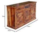 Solid Sheesham Wood Sideboard and Cabinets – Natural Finish – Style A - Image 3