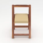 FrontWood Sheesham Wood Foldable Patio Dining Set With Cushions - Image 3