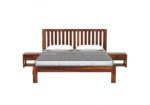 FrontWood Caviar Sheesham Wood Double Bed Without Storage - Image 7