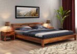 Coral Sheesham Wood Bed Without Storage – King & Queen Size