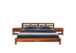 Coral Sheesham Wood Bed Without Storage – King & Queen Size - Image 2