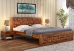Diamond Sheesham Wood Bed Without Storage – King & Queen Size - Image 6