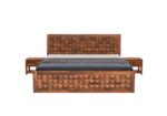 Diamond Sheesham Wood Bed Without Storage – King & Queen Size - Image 7