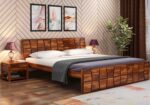FrontWood Hawaii Sheesham Wood Double Bed Without Storage - Image 6