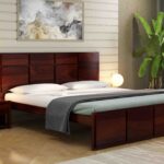 FrontWood New Andrott Sheesham Wood Double Bed Without Storage