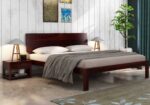 FrontWood Samos Sheesham Wood Double Bed Without Storage