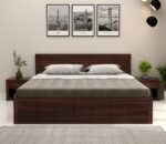 FrontWood Solid Sheesham Wood Double Bed With Storage - Image 11