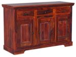 Solid Sheesham Wood Sideboard and Cabinets – Natural Finish – Style B - Image 3