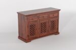 Solid Sheesham Wood Sideboard and Cabinets – Natural Finish – Style C - Image 3
