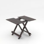FrontWood Sheesham Wood Foldable Patio Dining Set With Cushions - Image 21