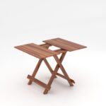 FrontWood Sheesham Wood Foldable Patio Dining Set With Cushions - Image 11