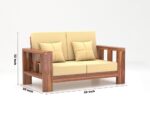 Sheesham Wooden 2 Seater Sofa - Image 3