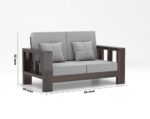 Sheesham Wooden 2 Seater Sofa - Image 6