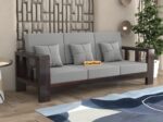 Sheesham Wooden 3 Seater Sofa - Image 5