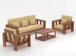 Sheesham Wooden 5 Seater Sofa Set - Image 2