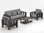 Sheesham Wooden 5 Seater Sofa Set - Image 9
