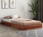 SofaHome Bryan Trundle Sheesham Wood Single Bed Without Storage