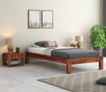FrontWood Hout Sheesham Wood Single Bed Without Storage