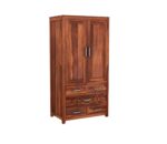 FrontWood Sheesham Wood 2 Door Wardrobe With 5 Drawers - Image 7