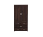 FrontWood Sheesham Wood 2 Door Wardrobe With 5 Drawers - Image 2