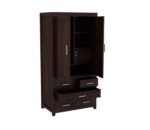 FrontWood Sheesham Wood 2 Door Wardrobe With 5 Drawers - Image 4