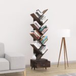 FrontWood Sheesham Wood 9 Tier Tree Bookshelf With Drawer - Image 11