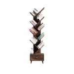 FrontWood Sheesham Wood 9 Tier Tree Bookshelf With Drawer - Image 12