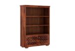 FrontWood Sheesham Wood Bookcase With 2 Doors & 2 Shelves - Image 4