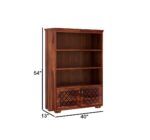 FrontWood Sheesham Wood Bookcase With 2 Doors & 2 Shelves - Image 2