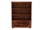 FrontWood Sheesham Wood Bookcase With 2 Doors & 2 Shelves - Image 3