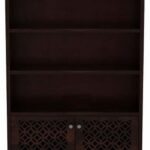 FrontWood Sheesham Wood Bookcase With 2 Doors & 2 Shelves - Image 8