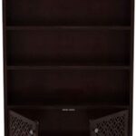 FrontWood Sheesham Wood Bookcase With 2 Doors & 2 Shelves - Image 9