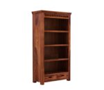 FrontWood Sheesham Wood Library Bookshelf With Rack Storage - Image 4