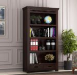 FrontWood Sheesham Wood Library Bookshelf With Rack Storage - Image 6