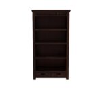FrontWood Sheesham Wood Library Bookshelf With Rack Storage - Image 8