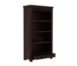 FrontWood Sheesham Wood Library Bookshelf With Rack Storage - Image 9