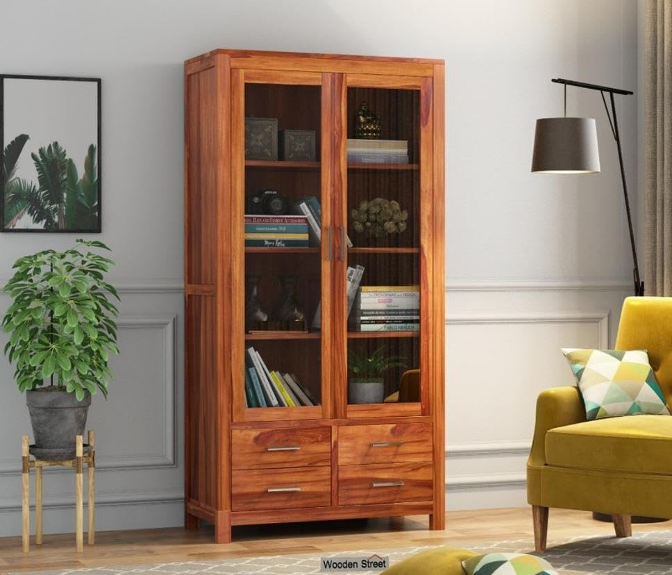 61jGX5EgJIL.jpg Sheesham Wood Big Book Shelf – Natural Finish - Image 1