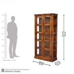 Sheesham Wood Crockery Cabinet with Glass Door - Image 10