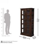 Sheesham Wood Crockery Cabinet with Glass Door - Image 6