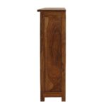 FrontWood Sheesham Wood Mini Glazed Bookcase With One Drawer - Image 5