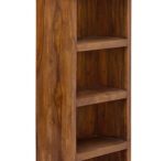 Solid Sheesham Wood Open Book Shelf with 4 Shelves – Natural Finish - Image 4