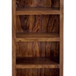 Solid Sheesham Wood Open Book Shelf with 4 Shelves – Natural Finish - Image 5