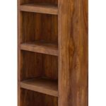 Solid Sheesham Wood Open Book Shelf with 4 Shelves – Natural Finish - Image 6