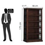 FrontWood Sheesham Wood Contemporary Semi Open Bookshelf - Image 9