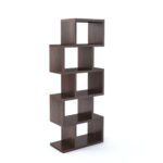 Solid Sheesham Wood Zig Zag Shape Book Rack with 5 Tier - Image 4