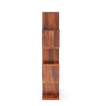 Solid Sheesham Wood Zig Zag Shape Book Rack with 5 Tier - Image 9