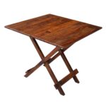 Sheesham Wood Foldable Patio Tea/Coffee Table – Brown Finish